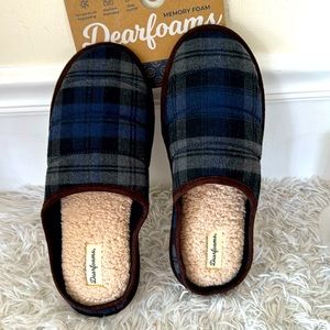 Dearfoams Men Plaid Slippers